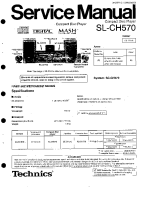 Technics - SLCH-570 - Service manual